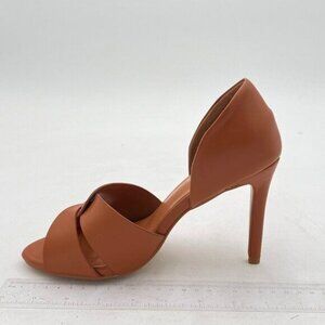 Pazzion Brown Women Sexy Open Almond Toe High Heeled D'Orsay Pumps